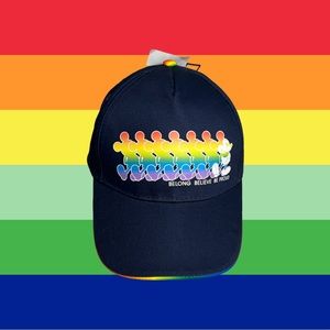 NEW Disney Mickey Pride LGBTQ Snapback Cap Hat Belong Believe Be Proud